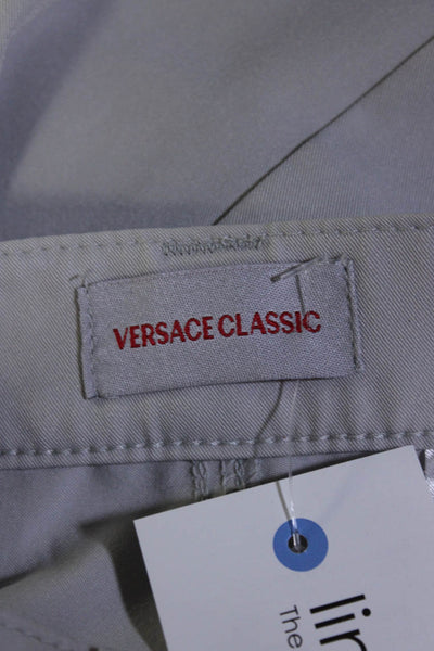 Versace Classic V2 Womens Mid Rise Straight Leg Pants Trousers Gray Size 30