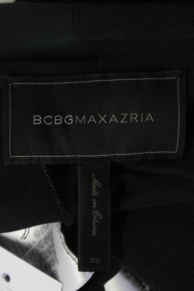 BCBGMAXAZRIA Women's Mid Length Open Front Cardigan Black Size XS