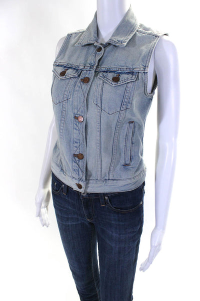 Madewell Women's Sleeveless Denim Jean Jacket Vest Light Blue Size S
