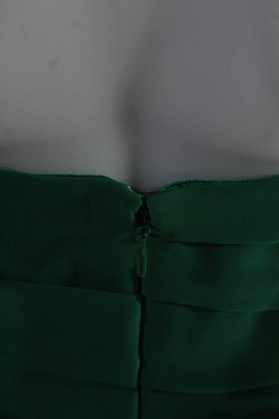 BCBGMAXAZRIA Womens Strapless Sweetheart Sheath Dress Emerald Green Size 6