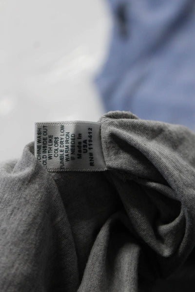 Monrow Zara Womens Tie Dye Animal Print Short Sleeve Tops Gray Size XS S Lot 2