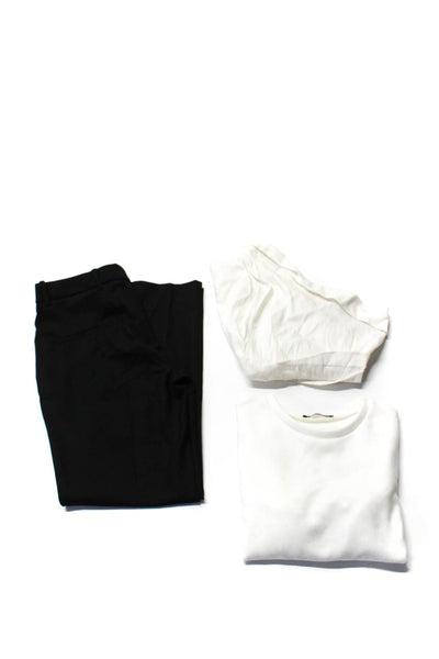 Zara Womens One Shoulder Pleated Long Sleeve Top Pants Dress White Size S Lot 3