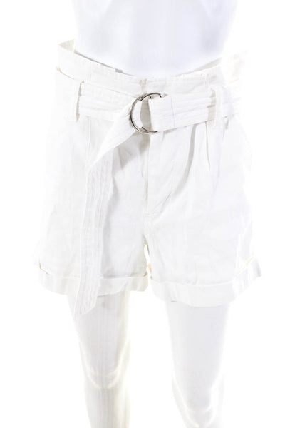 Frame Women's Belt Cuff Hem Dress Short White Size 0