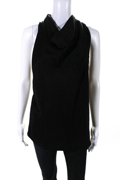 Helmut Lang Women's Round Neck Sleeveless Blouse Black Size S