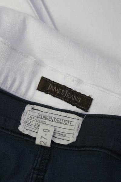 Current/Elliott James Jean Womens Cotton Denim Jeans Blue White Size 27 31 Lot 2