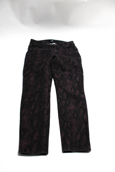 Paige Black Label Adriano Goldschmied Womens Snakeskin Print Jeans Size 30 Lot 2