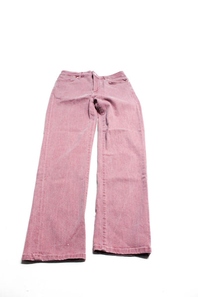 NYDJ Paige Womens Ami Skinny Leg Hoxton Slim Jeans Pink Size 10 30 Lot 2