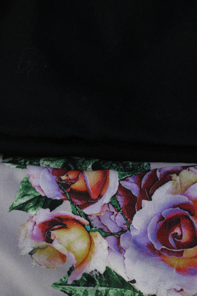 Zara Crewneck Long Sleeves Bodycon Midi Dress Floral Size M Lot 2