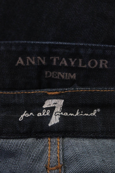 Ann Taylor Womens Midrise Five Pockets Dark Wash Bootcut Denim Pant Size 28 Lot