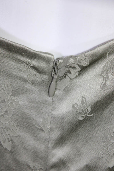 3.1 Phillip Lim Women's Long Sleeves Cut-Out Back Silk Mini Dress Green Size M