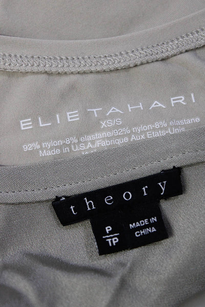 Theory Elie Tahari Women's Tank Tops Gray Beige Size P XS/S Lot 2