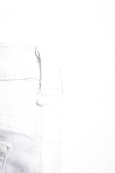 Hudson Rag & Bone Jean Womens Zippered Pleated Skinny Jeans White Size 25 Lot 2