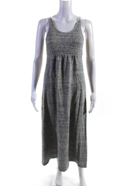 Theory Womens Cotton Knit Sleeveless Mid-Calf Tank Dress Heather Gray Size PP