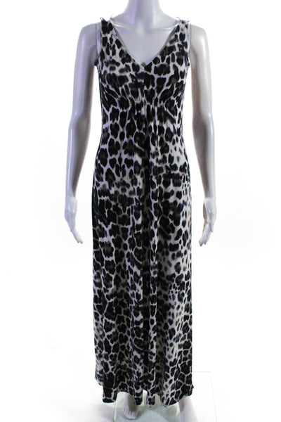 Tahari Womens Leopard Print Sleeveless Empire Waist Dress Multicolor Size XS
