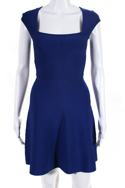 BCBGMAXAZRIA Women's Square Neck A Line Mini Dress Blue Size XS