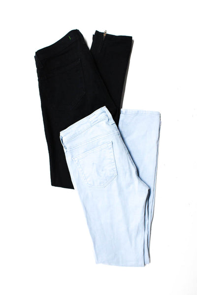 J Brand Adriano Goldschmied Womens Skinny Jeans Black Blue Size 25 26 Lot 2
