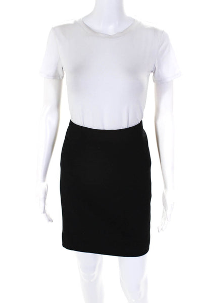 Dolce & Gabbana Women's Zip Closure Line Mini Pencil Skirt Black Size M