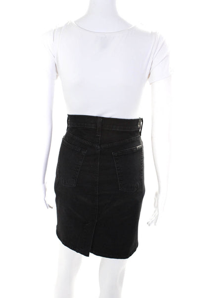 AG Women's Five Pockets A-Line Slit Hem Denim Skirt Black Size 28 Lot 2