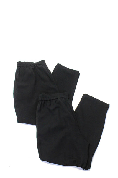 Zara Women's Drawstring Lightweight Straight leg Trousers Black Size L XL, Lot 2