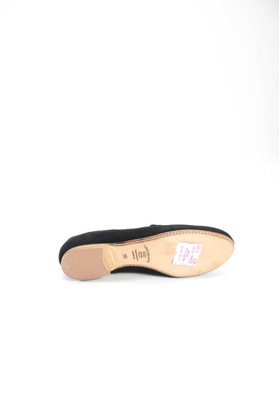 Reve D'un Jour Women's Slip On Round Toe Suede Flats Black Size 38