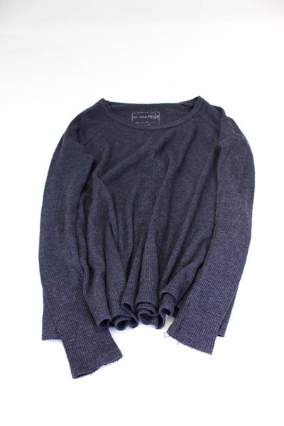 Chaser We the Free Wilt Womens Gray Waffle Knit Basic Top Size S XS lot 3