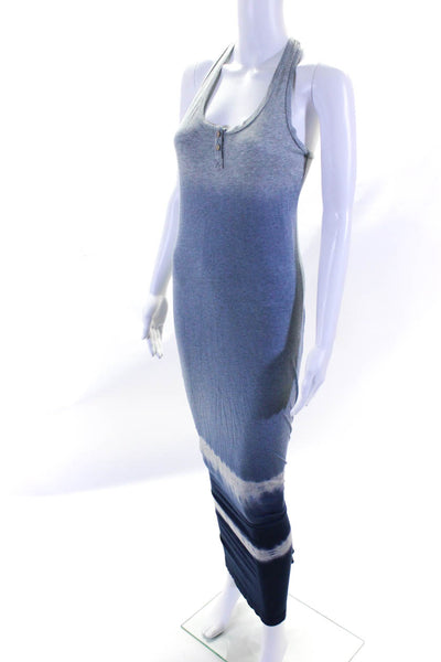 Splendid Women's Sleeveless Scoop Neck Ombre Print Maxi Sun Dress Gray Size XS