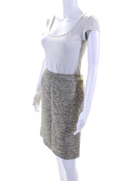 Max Mara Women's Cotton Blend Knee Length Pencil Skirt Gray Size 4