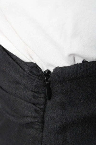 Jil Sander Womens Black Knee Side Zip Lined Pencil Skirt Size M