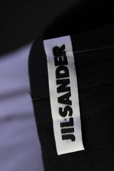 Jil Sander Womens Black Knee Side Zip Lined Pencil Skirt Size M