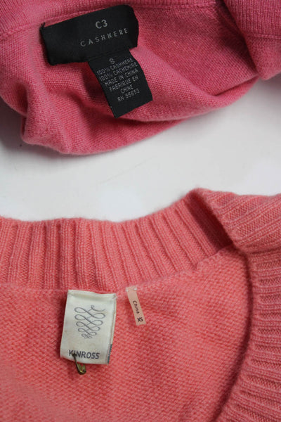 C3 Cashmere Kinross Womens Cashmere Sweaters Pink Size XS Small Lot 2
