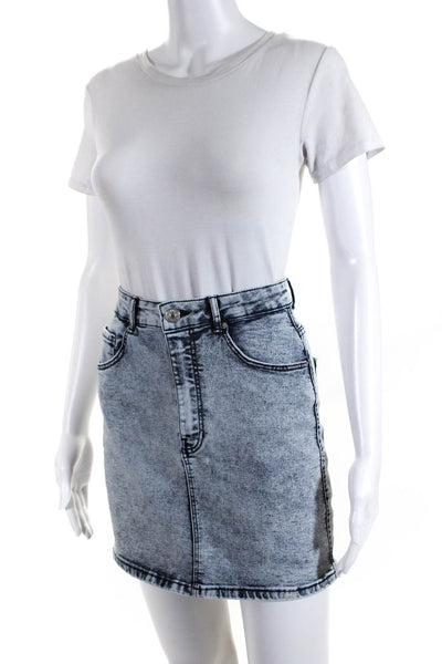 Zara Klesis Womens Denim Skirt Crop Top Blue Size Small Medium Lot 2