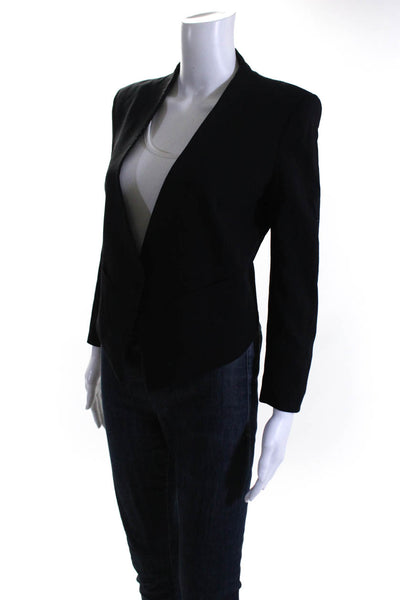 Helmut Lang Womens Single Button Deep V Neck Blazer Jacket Black Size 4