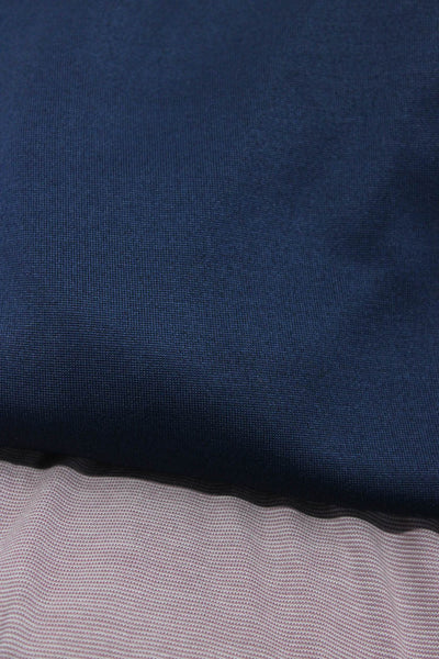 Sunice Men's Collar Long Sleeves Quarter Button Shirt Blue Size L Lot 2