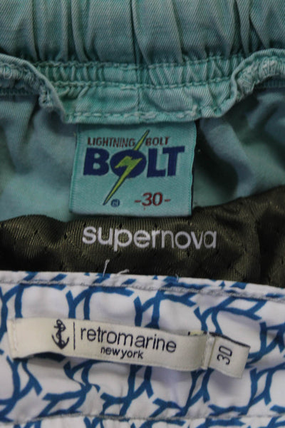 Adidas Lightning Bolt Retromarine Mens Athletic Shorts Olive Size S 30 Lot 3