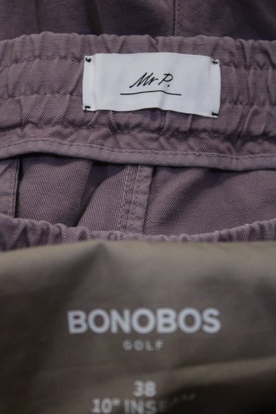 Bonobos Mr. P Mens Button Closure Golf Chino Shorts Beige Size 38 36 Lot 2