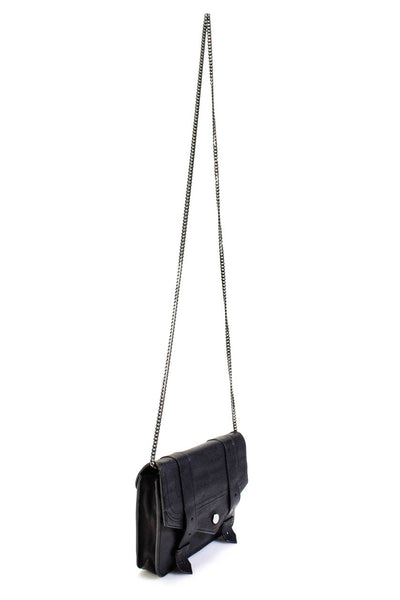 Proenza Schouler Women's Leather Chain Strap Crossbody Bag Black