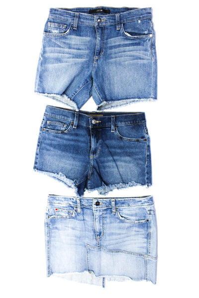 Joe's Jeans Women's Raw Hem Patchwork Denim Mini Skirt Blue Size 30 26 28, Lot 3