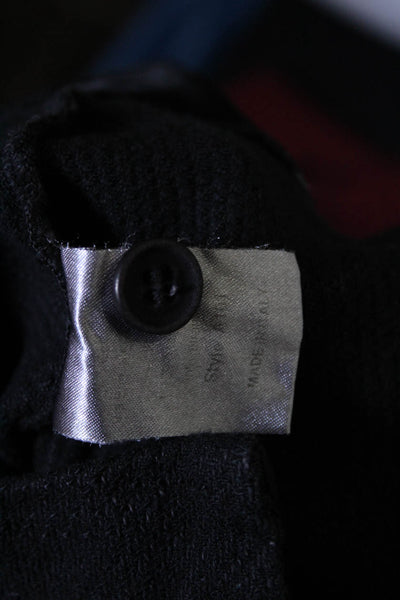 Transit Womens Woven Button Up V-Neck Lightweight Jacket Top Black Size 3