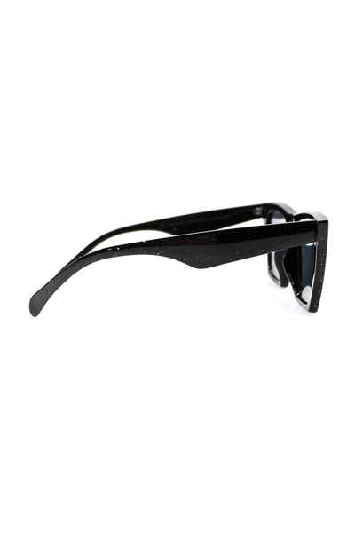 The Happily Eva After Collection Womens Square Cats Eye Sunglasses Black Plastic