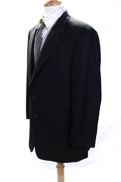 Hickey Freeman for Nordstrom Mens Two Button Blazer Jacket Dark Blue Size 42 Reg