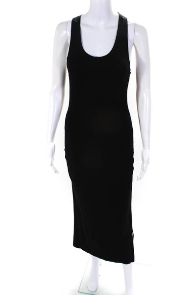 Halogen Womens Scoop Neck Sleeveless Ruched Bodycon Long Tank Dress Black Size S
