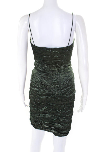 Nicole Miller Collection Womens Spaghetti Strap V Neck Tight Dress Green Size 6