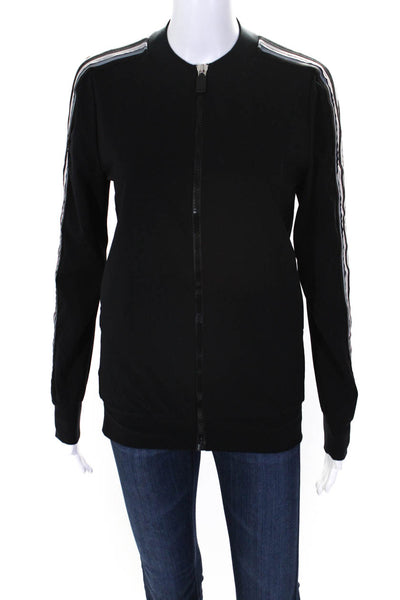 No Ka Oi Womens Side Striped Long Sleeve Full Zip Track Jacket Black Size 00
