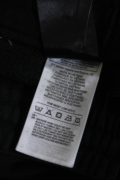 Adidas Mens Black Cotton Drawstring Cuff Ankle Sweatpants Size M