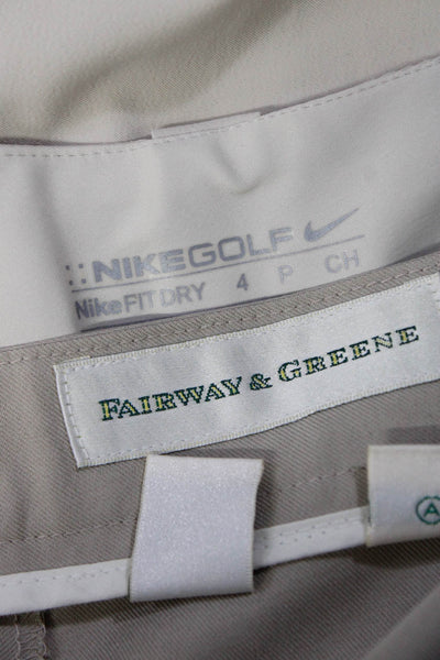 Nike Golf Fairway & Greene Womens Straight Leg Pants Beige Tan Size 6 4 Lot 2