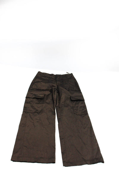 Zara Womens High Waisted Slim Straight Jeans Pants Black Brown Size 6 S Lot 2