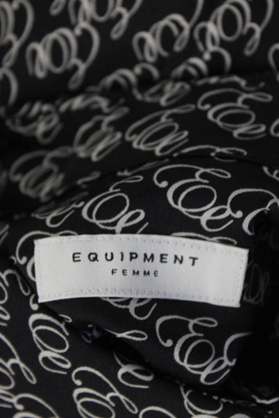 Equipment Women's Long Sleeves Button Down Shirt Black Size S