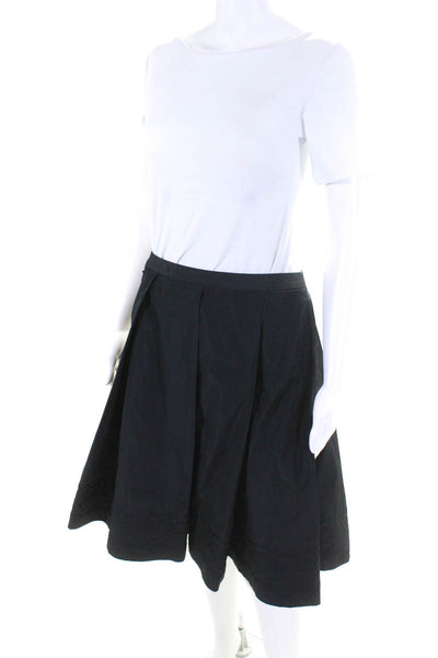 Armani Collezioni Womens Side Zip Knee Length A Line Skirt Black Size 6