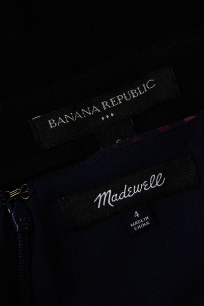 Banana Republic Madewell Women's Blouse Shift Dress Black Purple Size S 4 Lot 2