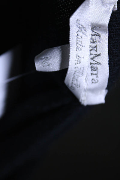 Max Mara Women's Long Sleeve Open Back Knit Blouse Black Size M